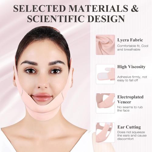 Jawline Shaper,V Line Lifting Mask,Pink,M