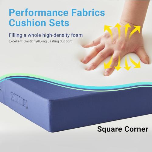 Outdoor Cushions for Patio Furniture,Outdoor Seat Cushion Set 24 x 24 x 5.75 Inch,Waterproof & Fade Resistant Outdoor Chair Cushions,Deep Patio Chair Cushion with Removable Cover,Navy Blue