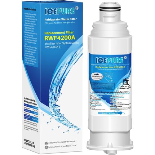 ICEPURE DA97-17376B Refrigerator Water filter Compatible with Samsung DA97-17376B DA97-08006C HAF-QIN, HAF-QIN/EXP, RF23M8070SG, BRF425200AP, 1PACK