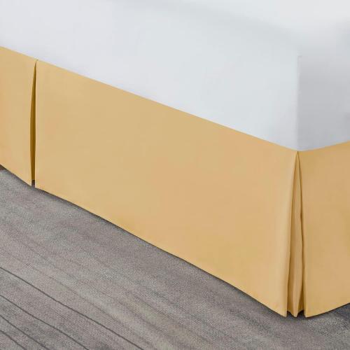 Nestl Gold Bed Skirt Cal King Size - Cal King Bed Skirt 14 Inch Drop - Brushed Microfiber Bed Skirts - Hotel Quality Pleated Bed Skirt - Shrinkage & Fade Resistant