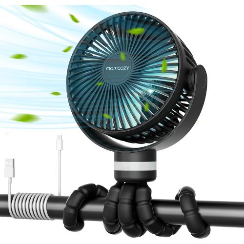 Momcozy 8000mAh Portable Stroller Fan | 27H Ultra-long Battery Life