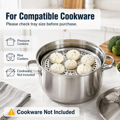 4 Pack Stainless Steel Steamer Rack for Pots, Tamales, Canning