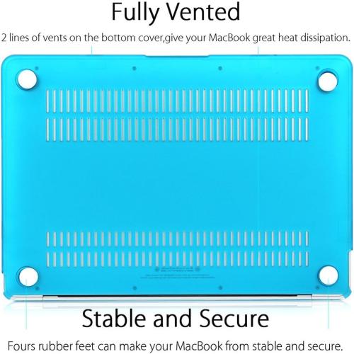 UESWILL Case for MacBook (Retina, 12 inch, 2015-2017), Aqua Blue