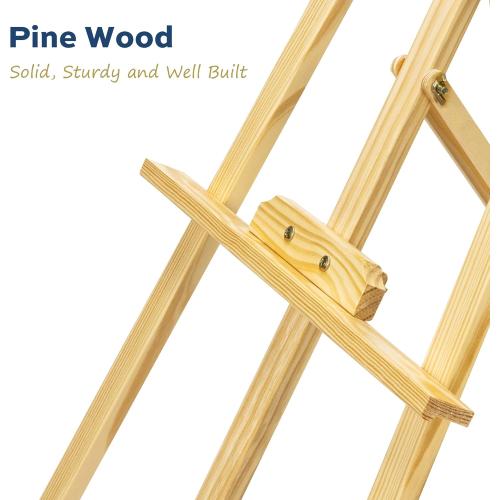 Wooden Easel Stand for Painting,  Adjustable Height Folding Art Easel for Canvas, Drawing, Wedding Signs & Posters, Ideal for Adults, Artists, Beginners, Students & Kids