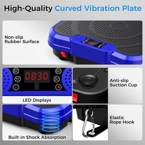 AoraPulse Vibration Plate Exercise Machine, Vibration Plate for Lymphatic Drainage Weight Loss, 400 Lbs Capacity Full Body Workout Vibrate Fitness Platform for Home Women Men