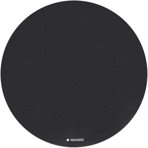 Navaris Round Yoga Mat - 47 Diameter Circular Exercise Mat 1/4 Thick - Non-Slip Mat for Cardio, Workout, Fitness, Tai Chi, Meditation - Size Small