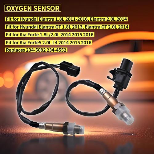Oxygen O2 Sensor Fit for Hyundai Elantra 2011-2016 Fit for Kia Forte Forte5 2014-2016 1.8L 2.0L L4 2Pcs 234-5082 234-4552