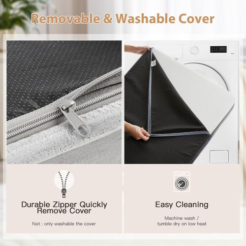 Size XL Color White WNPETHOME Orthopedic Dog Beds for Large Dogs, Extra Large Waterproof Dog Bed with Removable Washable Cover, Egg Crate Foam Pet Bed, XL Dog Crate Bed
