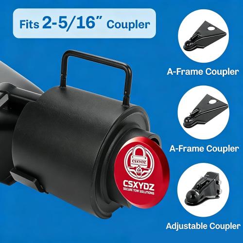Trailer Ball Lock, Heavy Duty, Fits 2 5/16-Inch Couplers(with Handle)