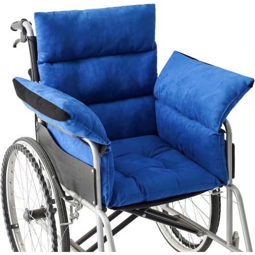 Wheelchair Cushion,Back&Elbow Support Comfortable seat Cushion,Prevent Pressure Sore, Non-Slip 4 Straps,Suitable 20'' Wheelchair (X-Large)