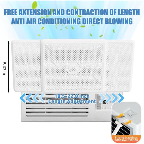 Window Air Conditioners Deflector Universal - Room Air Conditioner Window Baffle Adjustable Wind Direction - Prevent Direct Blowing of Cold Air -Ac Air Vent Deflector Easy to Install (1)