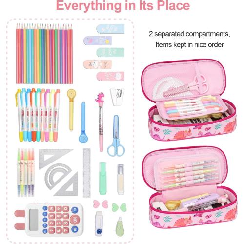 Bagseri Pencil Case for Girls - Large School Supplies Pouch for Class