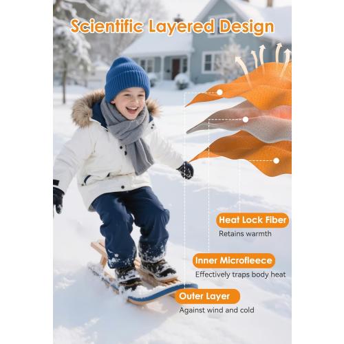 2-T Zando Toddler Thermal Underwear Set for Kids - Winter Base Layer Long Johns for Boys Girls Long Underwear for Skiing 2-6T