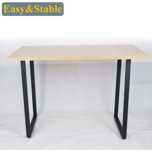 Metal Table Legs Heavy Duty Square Tube Desk Frame Industrial Dining/Coffee/Computer Table Legs, Set of 2(28-4X2mm, U-Shape)