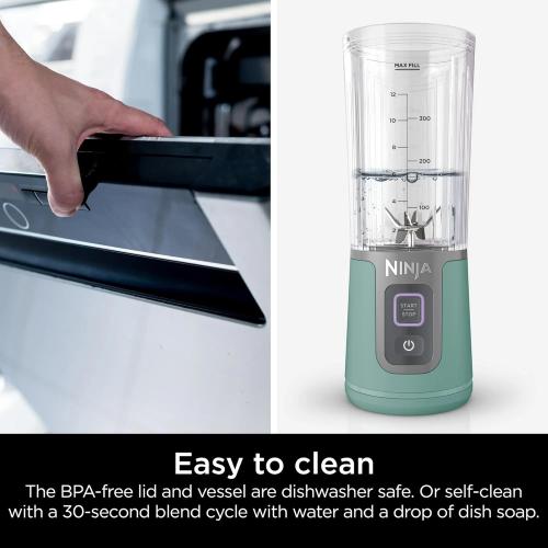 Ninja Blast 16 oz. Personal Portable Blender with Leak Proof Lid and Easy Sip Spout, Perfect for Smoothies, Cordless, USB-C Rechargeable, Dishwasher Safe Parts (Renewed) (Forest Green)