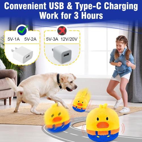 Interactive Dog Toys, Rechargeable Vibrating, Jumping,Talking & self-Moving Dog Toys, Puppy Toys to Keep Them Busy, Anxiety Relief & Boredom Buster for Small & Medium Dogs