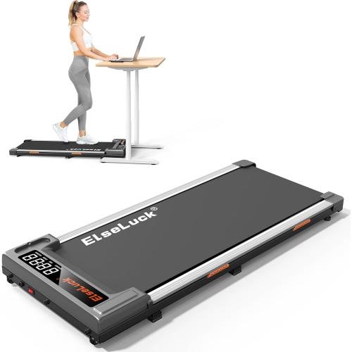 Elseluck Walking Pad, Under Desk Treadmill for Home Office, 2 in 1 Portable Walking Treadmill with Remote Control, Walking Jogging Machine in LED Display