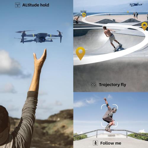Range Super Endurance Foldable Drone with Camera for Beginners–60  min Flight Time, WiFi FPV Quadcopter with 4K HD Camera, Brushless Motor, Auto Hover, Follow Me (3 Batteries)