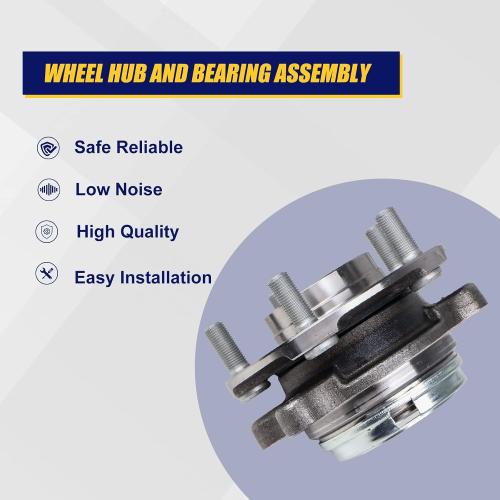 KUSATEC 513335 Front AWD Wheel Hub and Bearing Assembly Compatible with Infiniti Q40 Q50 Q60 Q70 QX50 QX70, G23 G35 G37, EX35 EX37, Infiniti FX 37 FX45 FX50, M35 M37 M45 M56, 5 Lug Bolts w/ABS