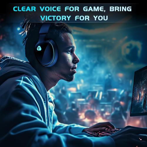 Gtheos 2.4GHz Wireless Gaming Headset for PC, PS4, PS5, Mac, Nintendo Switch, Bluetooth 5.2 Gaming Headphones with Noise Canceling Microphone, Stereo Sound, ONLY 3.5mm Wired Mode for Xbox Series-Black