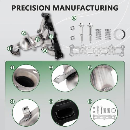 Front Catalytic Converter Compatible with 2007 2008 2009 2010 2011 2012 2013 2014 2015 2016 2017 Jeep Compass/Patriot 2.4L(4WD Only), 2007-2008 Dodge Caliber 2.4L, Direct-fit(EPA Compliant)