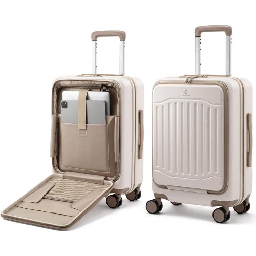 LOVEVOOK Carry on Luggage, PC Hard Shell Suitcases with wheels, 20-Inch Carry On Luggage with USB Port, Lightweight 6.9lb, Fits 15.6, 45L Capacity for Travel & Business(1PC)