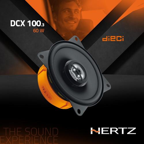 Hertz Dieci Series DCX-1003 4 Two-Way Coaxial Speakers - Pair