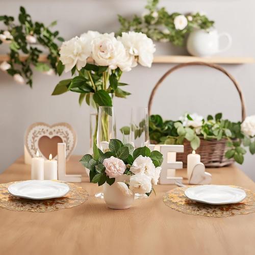 50 Pcs Disposable Gold Placemats 13 Inch Round Foil Mesh