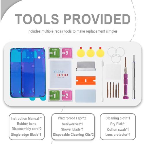 Back Glass Replacement for iPhone 16 Pro Max(6.9 inches,Black Titanium) Integrated Glass & Wireless Charging Repair Tools are Included