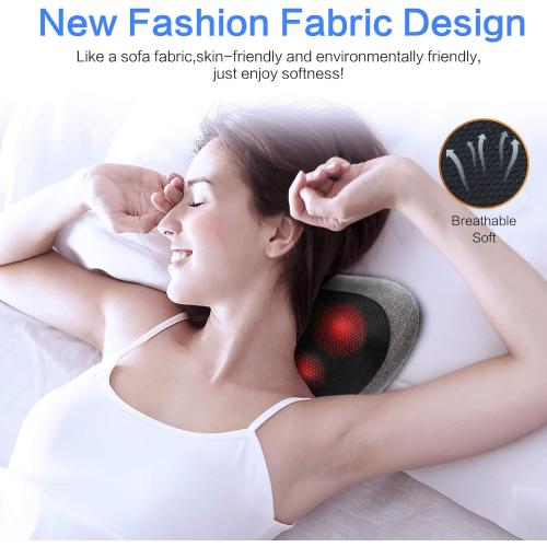 Papillon Shiatsu Back and Neck Massager with Heat, Deep Tissue Kneading,Electric Massage Pillow for Back,Shoulders,Legs,Foot,Body Muscle Pain Relief,Use at Home,Car,Office