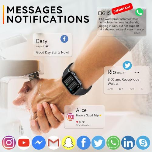 Smart Watch for Women (Answer/Make Call), Fitness Watch with Heart Rate Sleep Monitor, 1.83 Touch Screen Bluetooth Smart Watch for iPhone Android Phone, Waterproof Activity Tracker Watch (Gold)