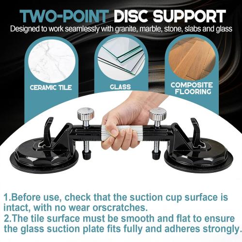 Laminate Floor Gap Repair Tool, Pro Countertop Alignment Clamps, Adjustable Granite Seam Setter with Vacuum Suction Cups, for Granite, Marble, Stone, Slab and Glass
