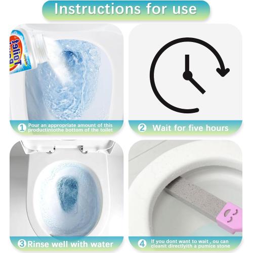 Pumice Stone for Toilet Bowl Cleaning, Powerfully Cleans Hard Water Rings, Calcium Buildup & Stains, Suitable for Cleaning Toilets, Bathtubs