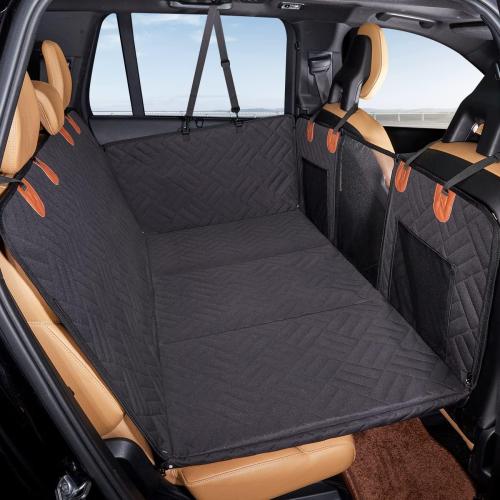 Black 52x52 YJGF Back Seat Extender,Dog Seat Cover for Back Seat,Hard Bottom Car Seat Cover for Dogs,Dog Hammock for Car,Back Seat Pet Cover for Dogs(Black)