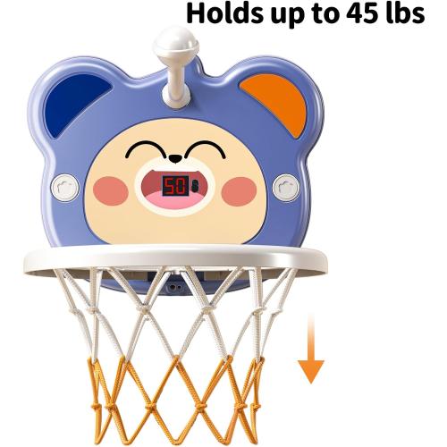 TEMI Indoor Mini Basketball Hoop for Toddlers Kids Boys Age 2 3 4 5 6, Toddlers Basketball Hoop with 4 Balls & Electronic Scoreboard, Toddler Boys Toys, Christmas Toys Gifts for 3 4 5 6 Year Old Boys
