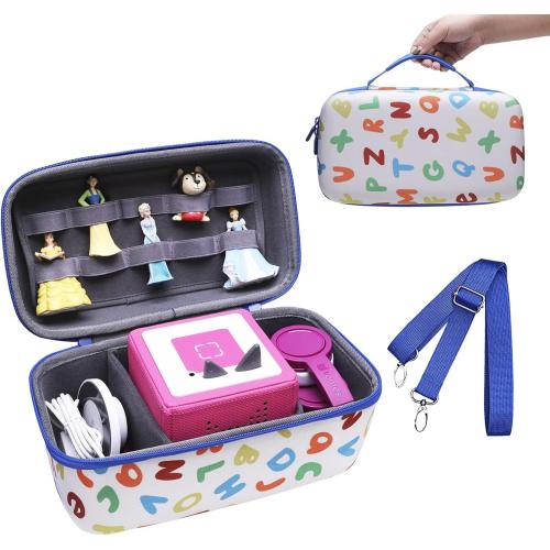 L LTGEM Carrying Case Compatible with Tonie Toniebox Audio Player Starter Set, Audio Toy Figurine and Tonies Kids Headphones with Shoulder Strap(Case Only)