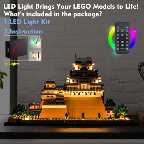 LED Light Kit Compatible with Lego Himeji Castle 21060, Remote Control Lighting Set Accessories (Lights Only, No Models)