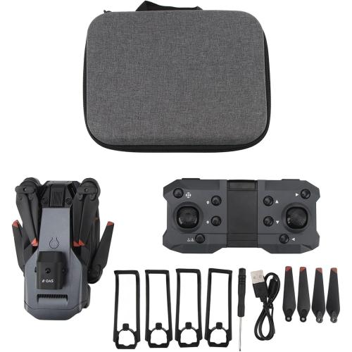 K6 Drone with 3 HD Cameras, Built in Battery, Folding Quadcopter for Age 14 and Older, Real Time View, Optical Positioning Hovering, Beauty Filter Shooting