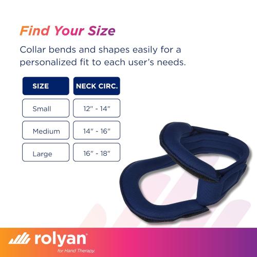 Rolyan Adjustable Frame Cervical Collar, Size Medium, Soft Neck Brace Fits Neck Circumferences 14 - 16, Wire Frame, Bendable Collar Stabilizes Neck After Head and Neck Injuries