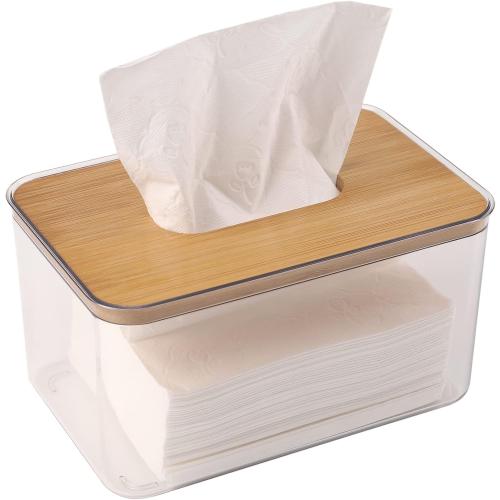 Acrylic Tissue Box, Acrylic Dryer Sheet Holder for Laundry Room, Table Clear Dryer Sheet Dispenser Rectangular