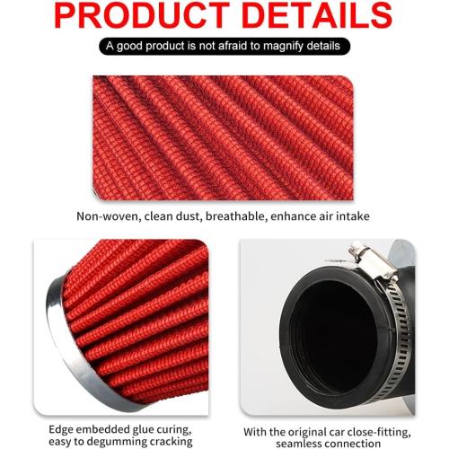 NIBBI 48mm Motorcycle Air Filter High Performance Air Filter 48mm For Dirt Bike Mini Bike Pit Bike Motocross GY6 ATV SSR TTR AJS