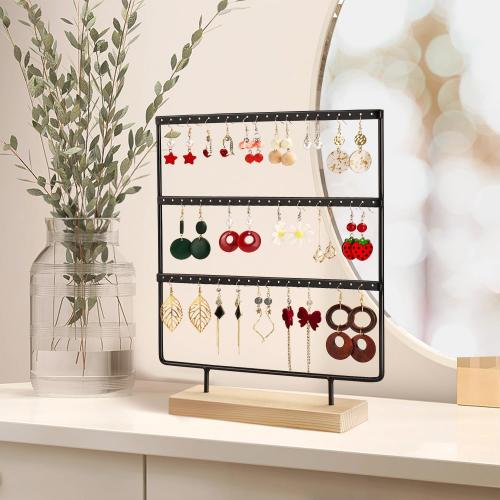 Earring Organizer Stand, Earring Holder Display Stand for Vendors(3 Tiers & 66 Holes)