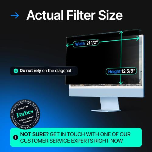 VINTEZ Acrylic 24 Inch Computer Privacy Screen Filter Compatible with 24 inch iMac (2021, 2022, 2023, 2024, M1, M3, M4) - 21.5 x 12.6 (547 x 320mm) - Monitor Frame Hanging Type
