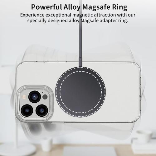 Aothey Universal Metal Rings Compatible with Magsafe Sticker,Magnetic Ring for Phone Cases & Wireless Charging, 6 Pack (2 Black,2 White & 2 Silver)