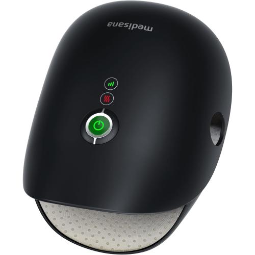 Medisana Hand Massager with Heat and Compression, Cordless Hand Massager for Arthritis and Carpal Tunnel Relief, Knuckle Stretching Massage, Birthday Christmas Gifts for Men Women Dad Mom-Black