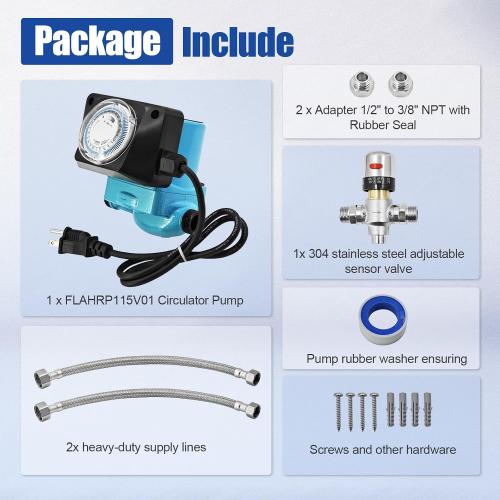 FL-AHRP115V01 115V 60HZ Instant Hot Water Recirculation Pump
