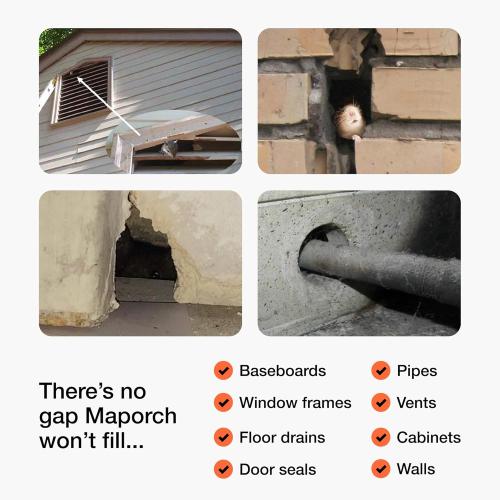 MaPorch Steel Wool for Mice Control - Wool Gap Filler for Home & Garage - DIY Bundle with Gloves & Scissors - Mouse Deterrents That Work - 3 Pack, 3.2 x 7.5 ft