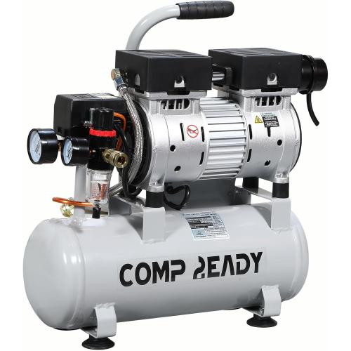 Size 2 Gallon Portable Air Compressor 0.75HP 1.7 CFM@90PSI 60dB Ultra Quiet Oil Free Air Compressor Ideal for Tire Inflation Pneumatic Tool Spray Painting