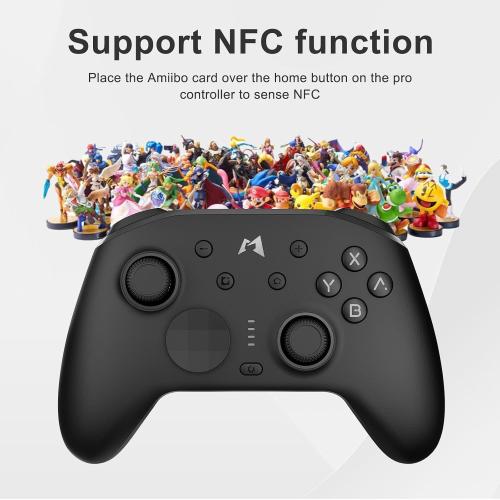 Color Black MOBAPAD N1 HD Switch Controller Wireless, NFC, ALPS Dual-Axis Motor, Hall Effect Joysticks, HD Vibration, Compatible with Nintendo Switch
