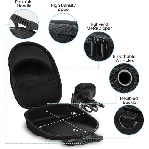 MOSLA Hat Case for Baseball Caps,Hat Carrier Travel Case Ball Cap Carrier Hat Box Organizer Carry On Hat Bag Backpack with Adjustable Shoulder Strap